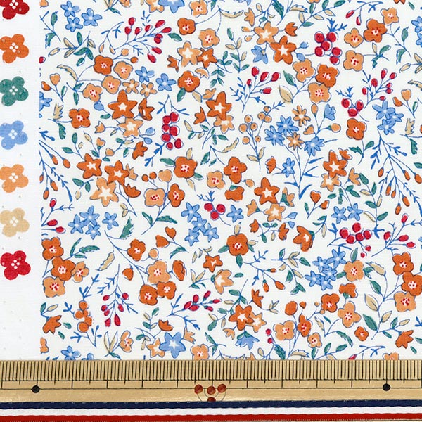 [Quantity starting from 5] Fabric "Broad Little Flower Garden Orange SHULIFL-OR"