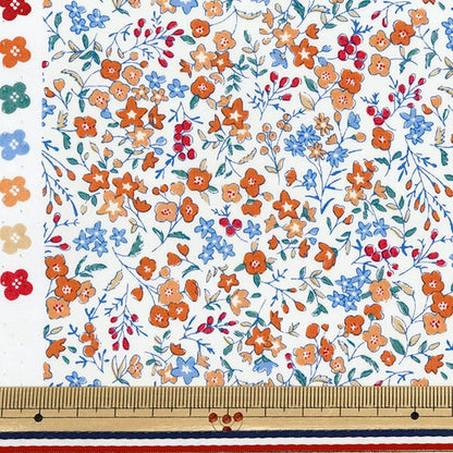 [Quantity starting from 5] Fabric "Broad Little Flower Garden Orange SHULIFL-OR"