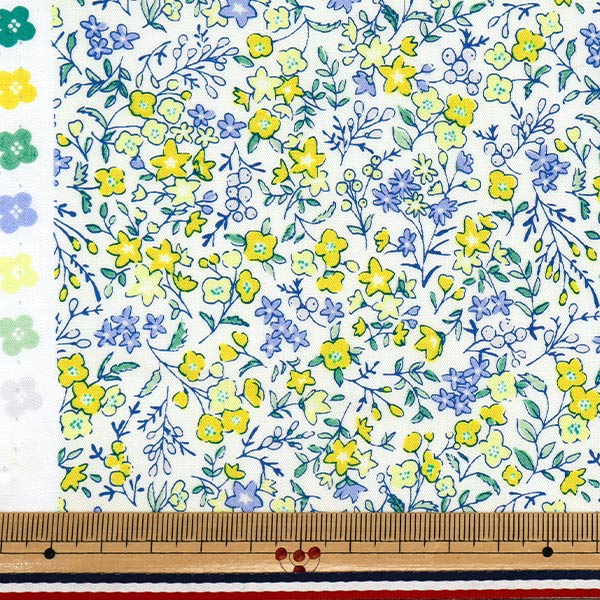 [Quantity starting from 5] Fabric "Broad Little Flower Garden Yellow SHULIFL-YE"