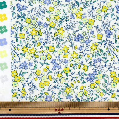 [Quantity starting from 5] Fabric "Broad Little Flower Garden Yellow SHULIFL-YE"