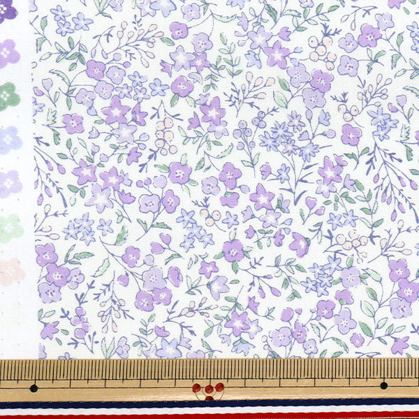 [Quantity starting from 5] Fabric "Broad Little Flower Garden Purple SHULIFL-PU"
