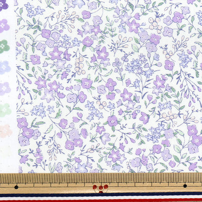 [Quantity starting from 5] Fabric "Broad Little Flower Garden Purple SHULIFL-PU"