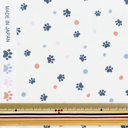 [Quantity starting from 5] Fabric 『Scare Print Pow Dot White SQPAWDO-WH" 【Yuzawayaoriginal】