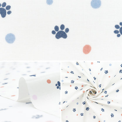 [Quantity starting from 5] Fabric 『Scare Print Pow Dot White SQPAWDO-WH" 【Yuzawayaoriginal】
