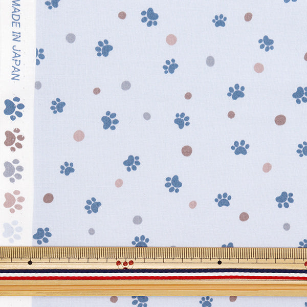 [Quantity starting from 5] Fabric 『Scare Print Pow Dot Blue SQPAWDO-BL" 【Yuzawayaoriginal】