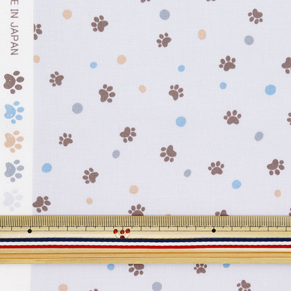 [Quantity starting from 5] Fabric 『Scare Print Pow Dot Grey SQPAWDO-GY" 【Yuzawayaoriginal】