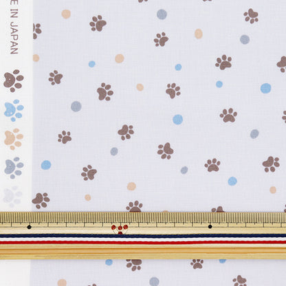 [Quantity starting from 5] Fabric 『Scare Print Pow Dot Grey SQPAWDO-GY" 【Yuzawayaoriginal】