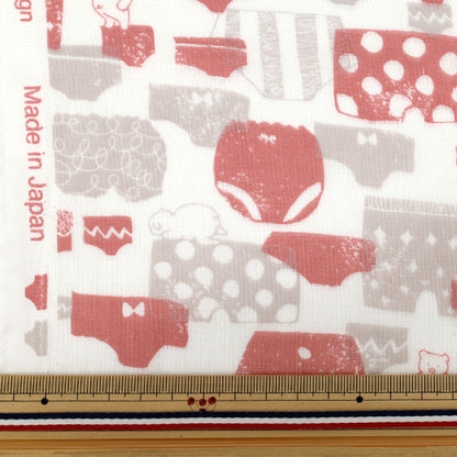 [Quantity starting from 5] Fabric 『double gauze Pants Red WGPAN-RE"
