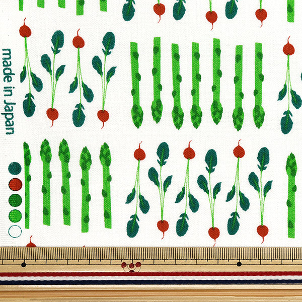 [Quantity starting from 5] Fabric 『Sheeting Vegetable White YZ1016-A"