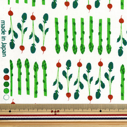 [Quantity starting from 5] Fabric 『Sheeting Vegetable White YZ1016-A"
