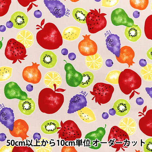 [Quantity starting from 5] Fabric 『Sheeting Fruit Stamp Kusumi Pink YZ1017-B"