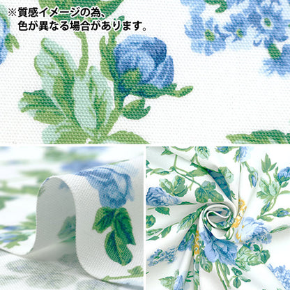 [From quantity 5] Fabric 『Oxford Rose pattern natural YUZ-917-1" Mansell Mansel Collection [YuzawayaLimited product]