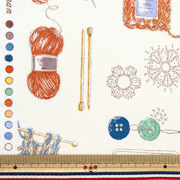 [Quantity starting from 5] Fabric 『Sheeting Knitting pattern natural YUZ-925-1" 【Yuzawayaoriginal】