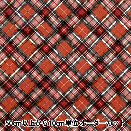 [数量从5开始] 织物 “ Munsell Collection Sharting Check Red Yuz-928-2" 【Yuzawaya原来的】