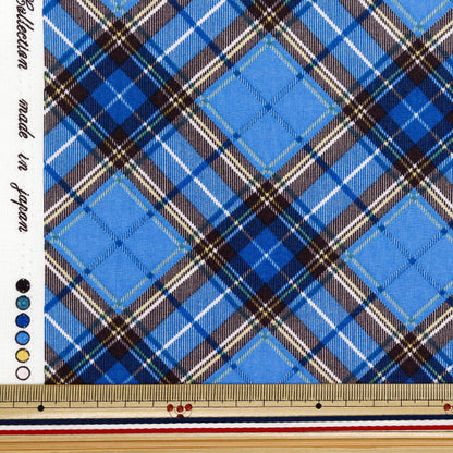 [数量从5开始] 织物 “ Munsell Collection Sharting Check Blue Yuz-928-3" 【Yuzawaya原来的】