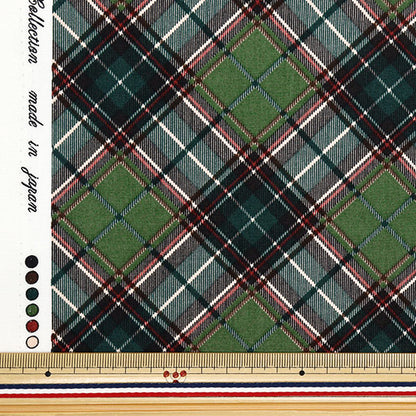 [Quantity starting from 5] Fabric "Munsell Collection Sharting Check Green YUZ-928-4" 【Yuzawayaoriginal】