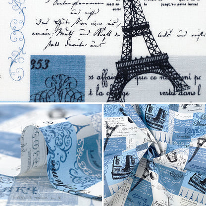 [Quantity starting from 5] Fabric "Broad Paris Blue YUZ-936-1" 【Yuzawayaoriginal】