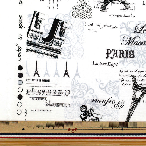 [Quantity from 5] Fabric 『Broad Paris White YUZ-936-4" 【Yuzawayaoriginal】