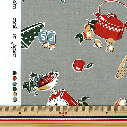 [Quantity from 5] Fabric "Broad Kitchen Gray YUZ-937-1" 【Yuzawayaoriginal】