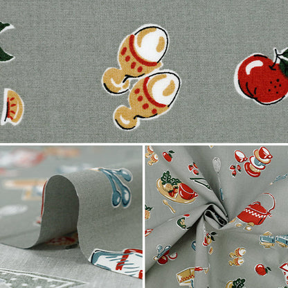 [Quantity from 5] Fabric "Broad Kitchen Gray YUZ-937-1" 【Yuzawayaoriginal】