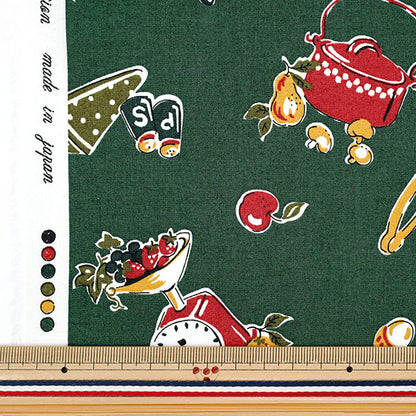 [Quantity starting from 5] Fabric "Broad Kitchen Green YUZ-937-3" 【Yuzawayaoriginal】
