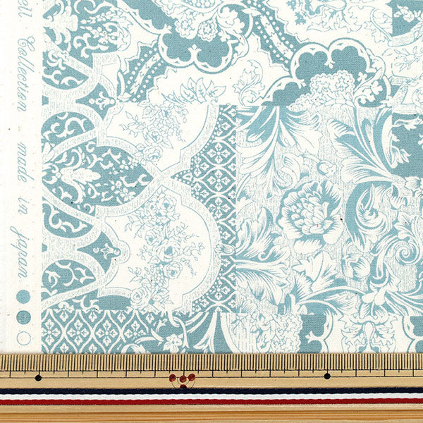 [Quantity from 5] Fabric "Broad Calico Light Blue x White YUZ-939-4" 【Yuzawayaoriginal】