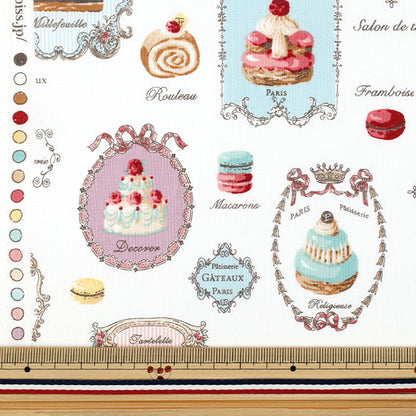 [Quantity from 5] Fabric "Sherting Patisserie Off-White YUZ-944-1" 【Yuzawayaoriginal】