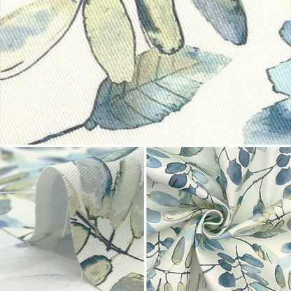 [From quantity 5] Fabric "Super water-repellent twill botanical leaf that flies very water TWTC-WAFC-BL" 【Yuzawayaoriginal】