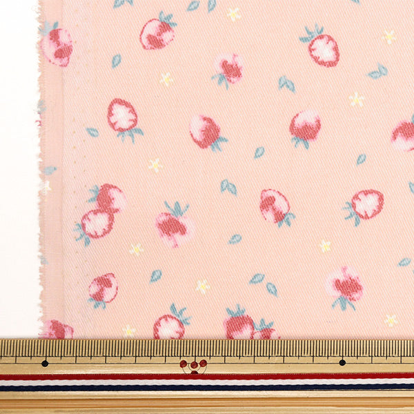[Quantity starting from 5] Fabric "Super water-repellent twill that repels water, strawberry pink TWTC-ST-PK" 【Yuzawayaoriginal】