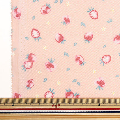 [Quantity starting from 5] Fabric "Super water-repellent twill that repels water, strawberry pink TWTC-ST-PK" 【Yuzawayaoriginal】