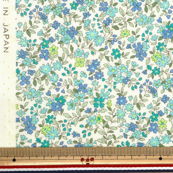 [From quantity 5] Fabric 『Sheeting Small flower saxophone ACS1094-B" COTTON KOBAYASHI