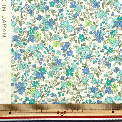 [From quantity 5] Fabric 『Sheeting Small flower saxophone ACS1094-B" COTTON KOBAYASHI
