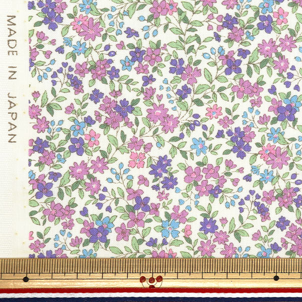 [From quantity 5] Fabric 『Sheeting Small flower purple ACS1094-D" COTTON KOBAYASHI