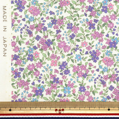 [From quantity 5] Fabric 『Sheeting Small flower purple ACS1094-D" COTTON KOBAYASHI