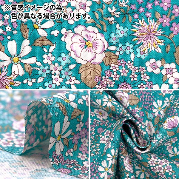 [From quantity 5] Fabric 『Sheeting Elegant Flower Black ACS1095-D" COTTON KOBAYASHI