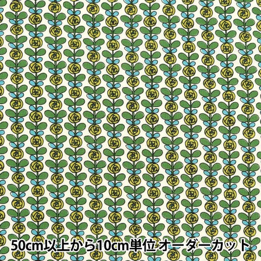 [Quantity starting from 5] Fabric 『Sheeting Mini Rose Off-White x Yellow ACS1097-B" COTTON KOBAYASHI