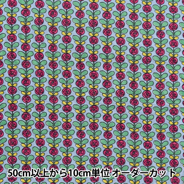 [Quantity starting from 5] Fabric 『Sheeting Mini Rose Gray x Red ACS1097-C" COTTON KOBAYASHI