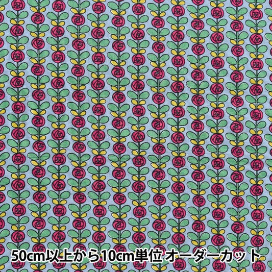 [Quantity starting from 5] Fabric 『Sheeting Mini Rose Gray x Red ACS1097-C" COTTON KOBAYASHI