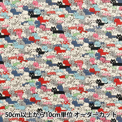 [数量从5开始] 织物 『板材织物 到处都是猫多ACS1107-A" COTTON KOBAYASHI