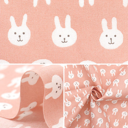 [Quantity starting from 5] Fabric 『Sheeting Usapion dull pink ACS1111-A" COTTON KOBAYASHI