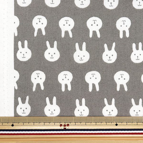 [Quantity starting from 5] Fabric 『Sheeting Usapion Grey ACS1111-C" COTTON KOBAYASHI