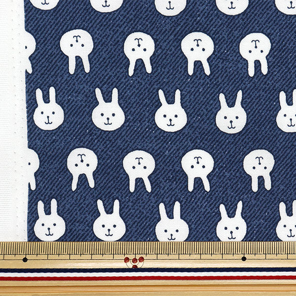 [Quantity starting from 5] Fabric 『Sheeting Usapion Denim Navy ACS1111-D" COTTON KOBAYASHI