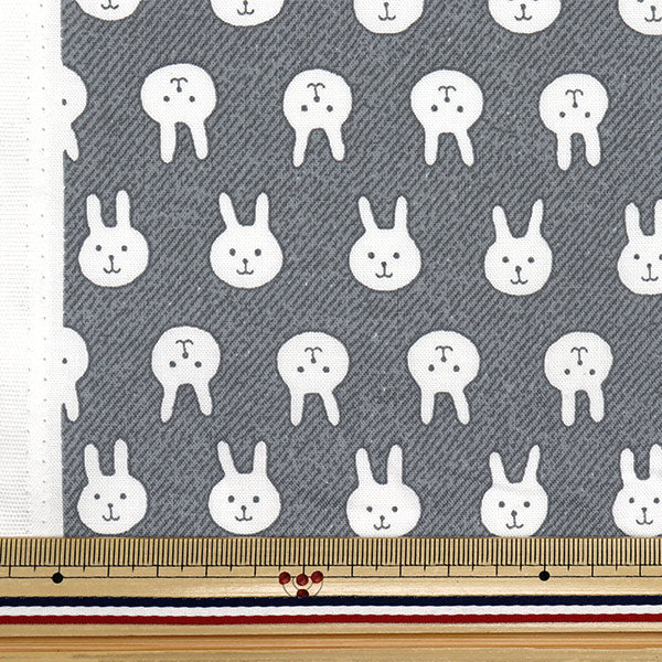 [Quantity starting from 5] Fabric 『Sheeting Usapion Denim Gray ACS1111-E" COTTON KOBAYASHI