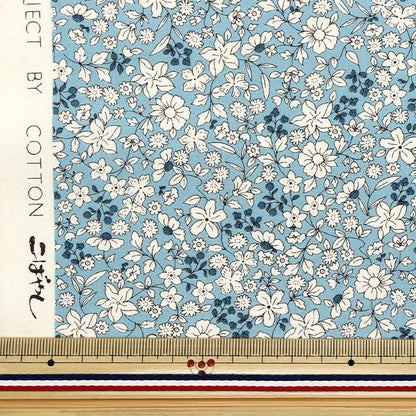 [Quantity starting from 5] Fabric "Broad Small Flower Pattern Blue KTS6623-B" COTTON KOBAYASHI