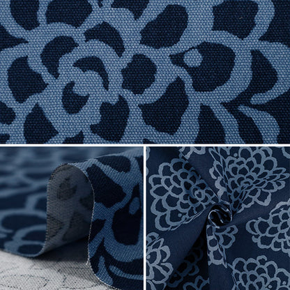 [Quantity starting from 5] Fabric "Usako's cloth" Oxford Dahlia Navy x Blue ACS1115-A" COTTON KOBAYASHI
