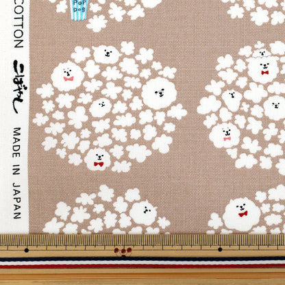 [Quantity starting from 5] Fabric 『Oxford Popcorn dog Greige ACS1117-A" COTTON KOBAYASHI