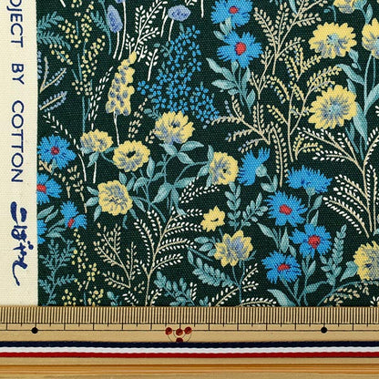 [Quantity starting from 5] Fabric 『Oxford Wildflower Green ACS1128-D" COTTON KOBAYASHI