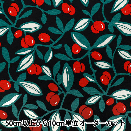 [Quantity starting from 5] Fabric "Usako's cloth" Oxford Olive Black x Red ACS1136-C" COTTON KOBAYASHI
