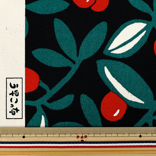 [Quantity starting from 5] Fabric "Usako's cloth" Oxford Olive Black x Red ACS1136-C" COTTON KOBAYASHI