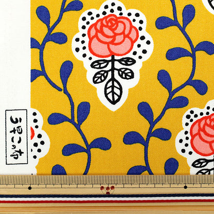 [Quantity starting from 5] Fabric "Usako's cloth" Oxford Florence Yellow x Red ACS1139-A" COTTON KOBAYASHI